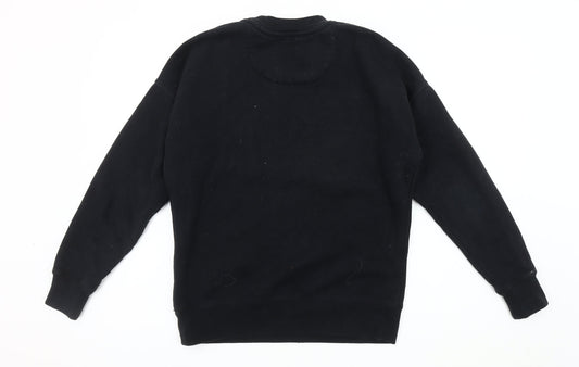 Womens UK Size 4 Jack Wills Black Pullover Sweatshirt