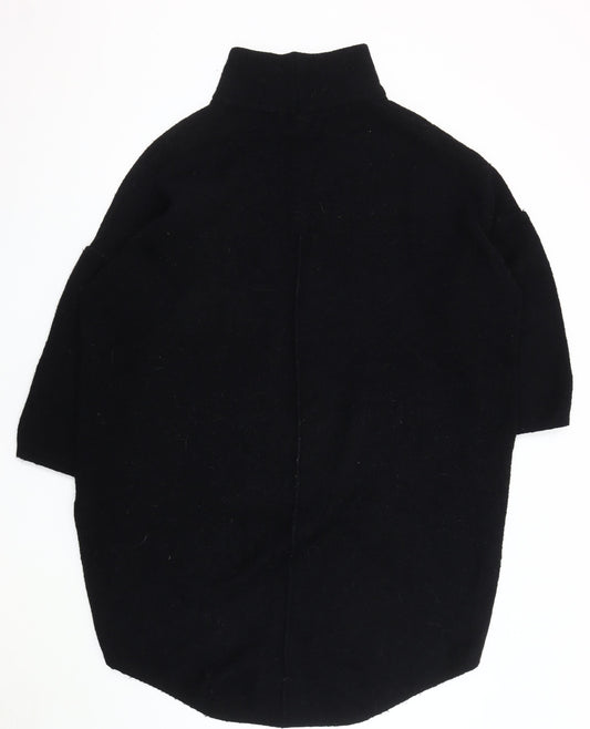 Apricot Women's Black High Neck Jumper M/L