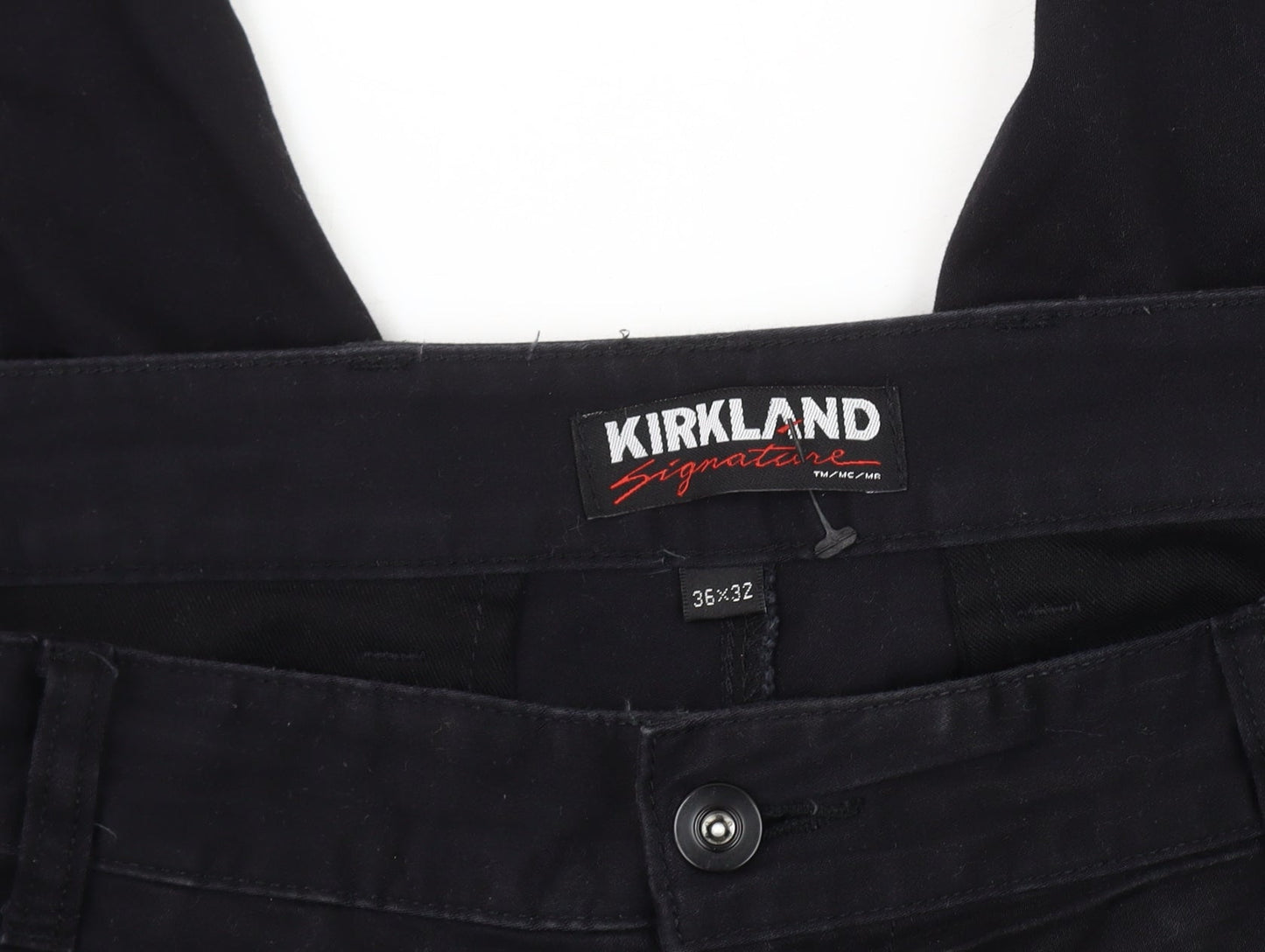 Kirkland Men's Black Chino Trousers 36R