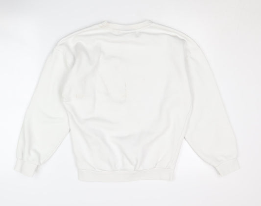 Adidas Women's White Pullover Sweatshirt Size 4