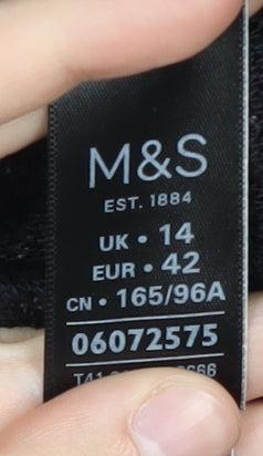 Womens UK Size 14 Marks and Spencer Black Pullover Jumper