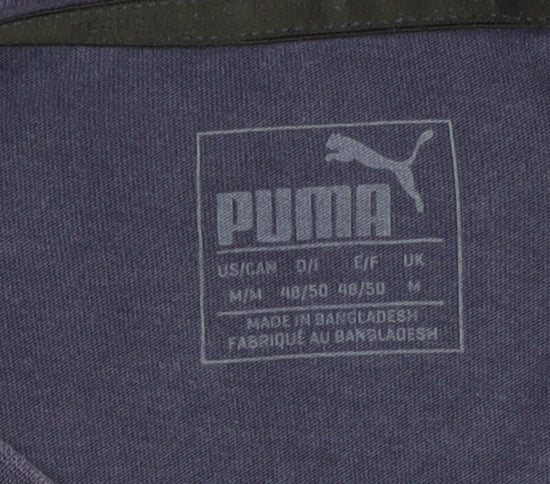 Puma Men's Blue Graphic T-Shirt, Medium, Sports Style