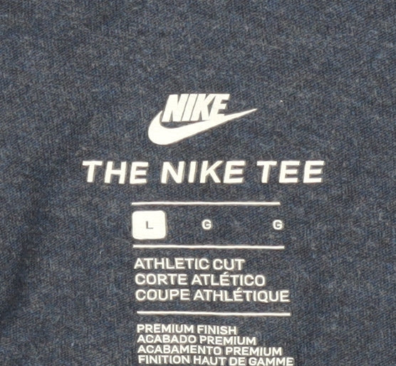Nike Men's Blue Athletic Fit T-Shirt, Size L