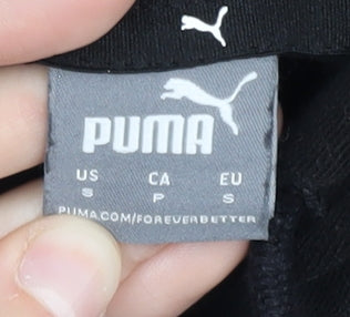 Puma Women's Black Hooded Pullover Logo Hoodie Size 8