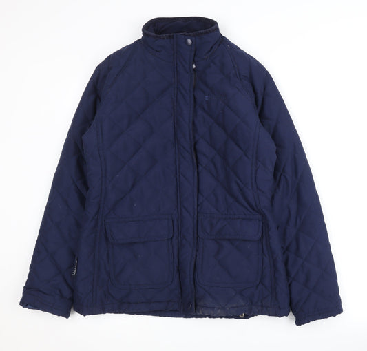 Womens UK Size 10 Mountain Warehouse Blue Quilted Coat