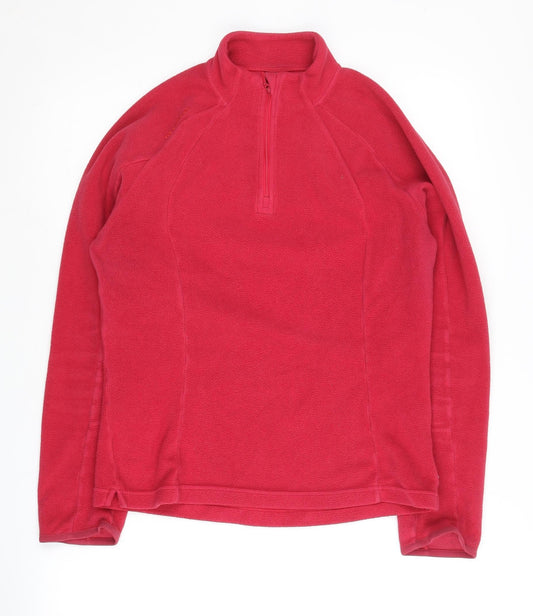 Womens UK Size 12 DECATHLON Red Full Zip Sweatshirt