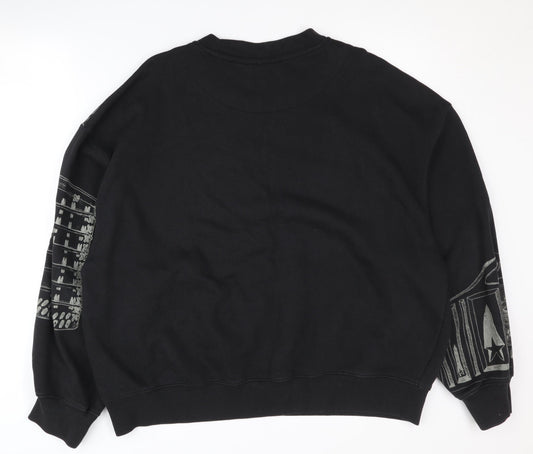 Mens UK Size L H&M Black Pullover Sweatshirt