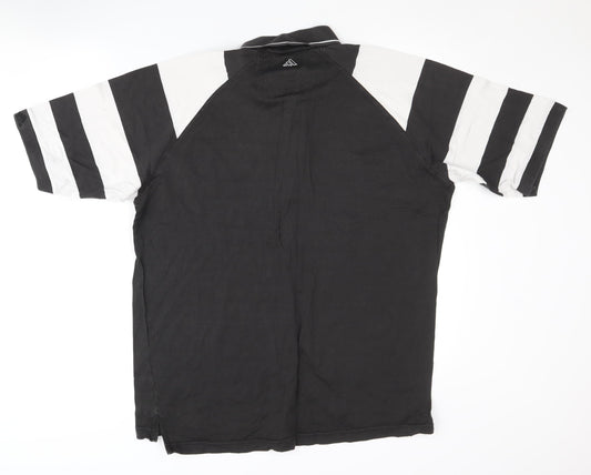 Adidas Men’s Black Striped Polo Shirt Large