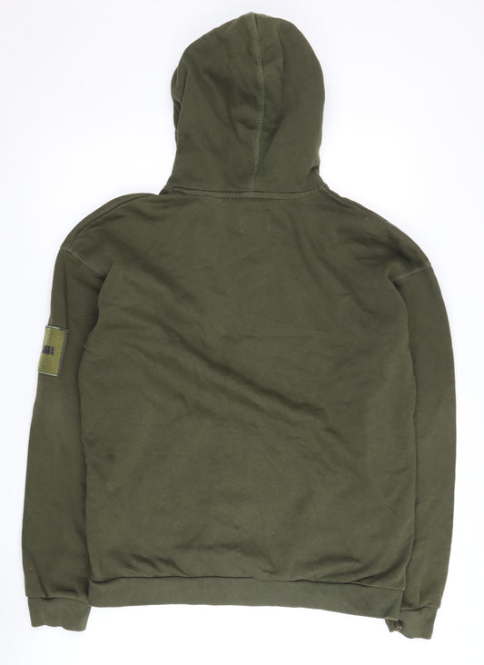 Mens UK Size M JACK & JONES Green Pullover Hoodie