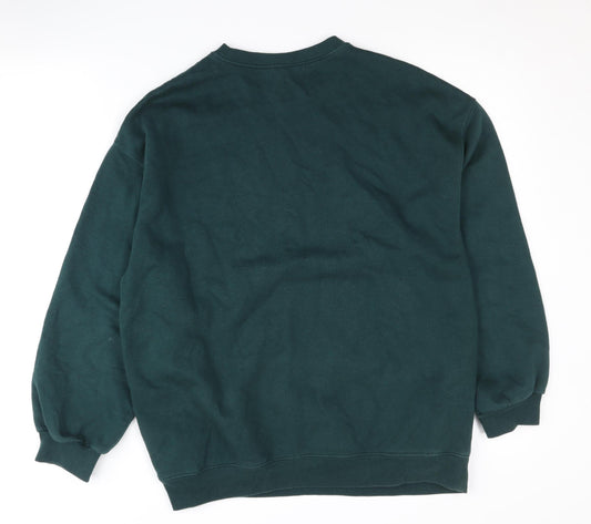 H&M Unisex Green College Sweatshirt Size S