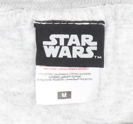 Star Wars Men’s Grey Medium Movie T-Shirt Crew Neck