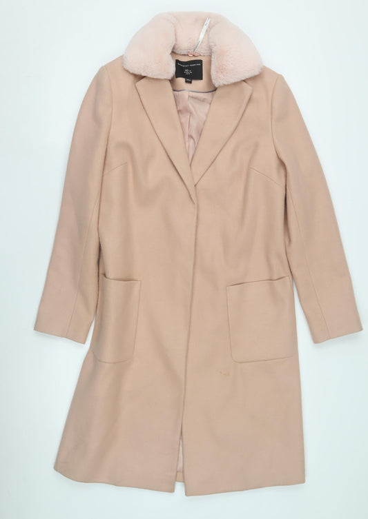 Womens UK Size 10 Dorothy Perkins Beige Overcoat