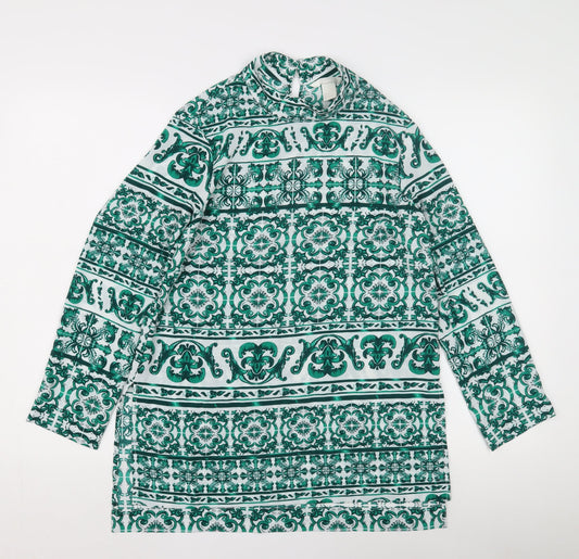 Womens UK Size 6 H&M Green Basic Blouse