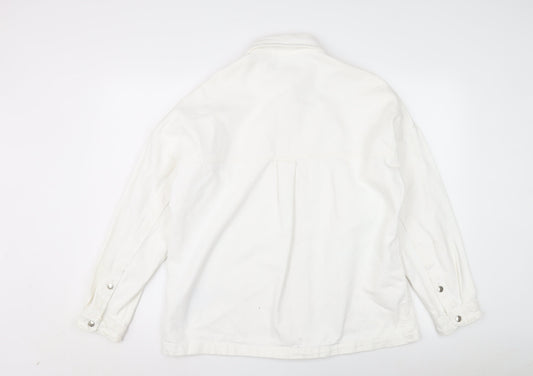 Zara Men's White Cotton Basic Jacket XS