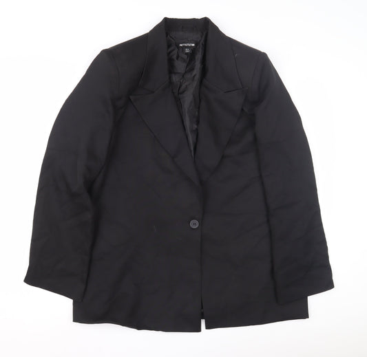 PrettyLittleThing Women's Black Blazer Size 8