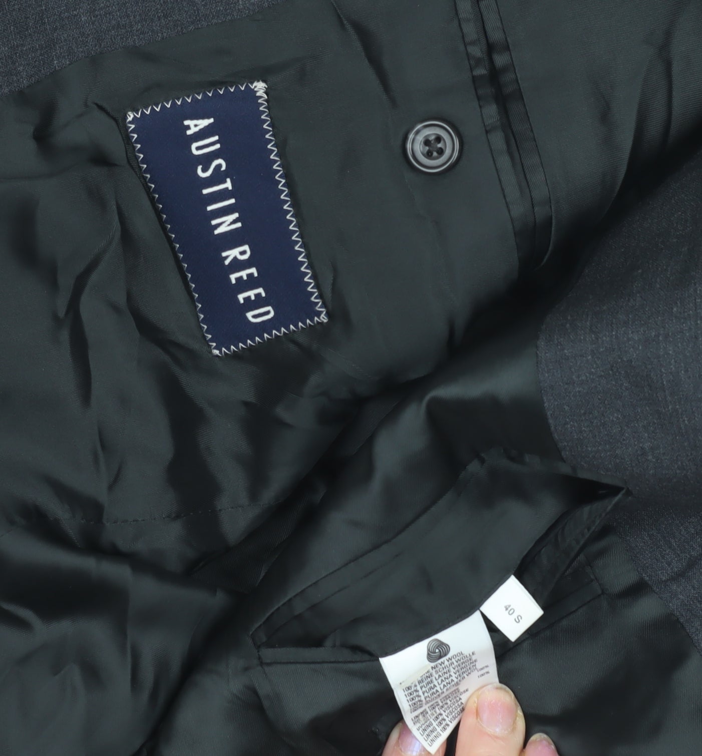 Austin Reed Men's Grey Wool Blazer, Size 40S