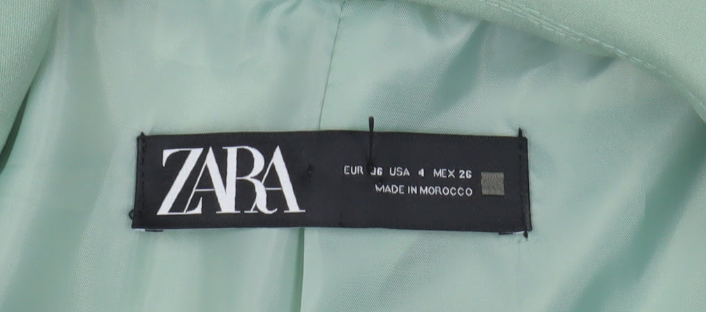 Womens UK Size 12 Zara Green Basic Jacket