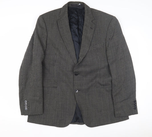 Marks & Spencer Men's Black Check Blazer 42 M