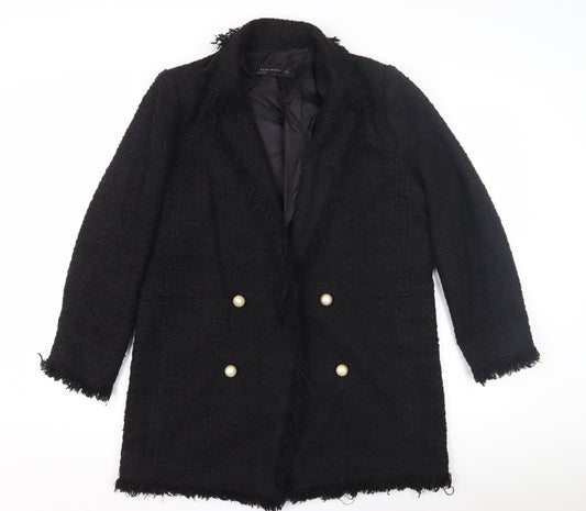 Womens UK Size L Zara Black Basic Jacket