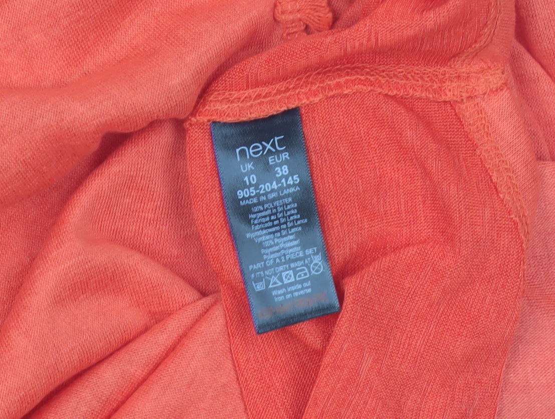 Womens UK Size 10 NEXT Orange Basic Tank