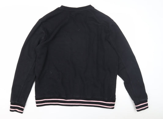 Fila Black Unisex Adults Logo Pullover Sweatshirt 2XL