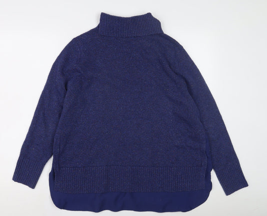 Womens UK Size L Monsoon Blue Pullover Jumper
