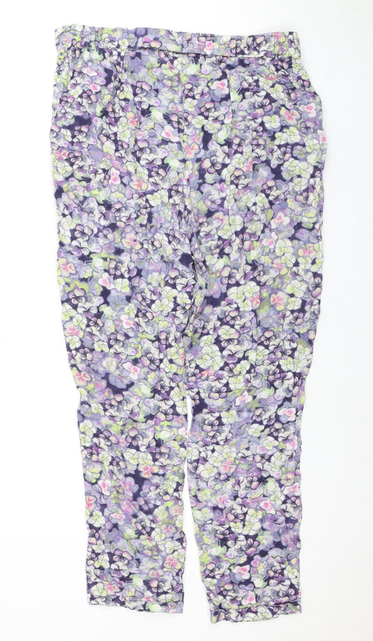 Womens UK Size 10 Warehouse Regular Fit Casual Multicoloured Trousers