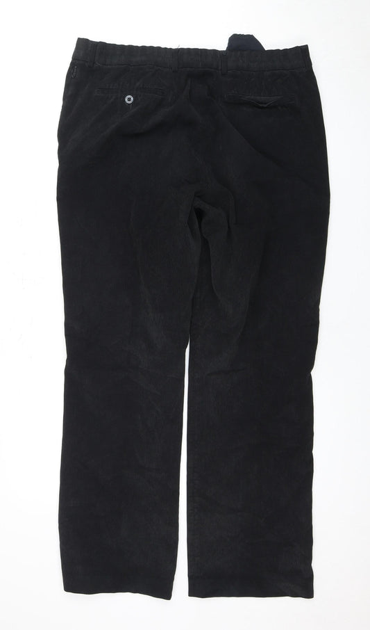 Golfino Men's Black Corduroy Trousers Size M
