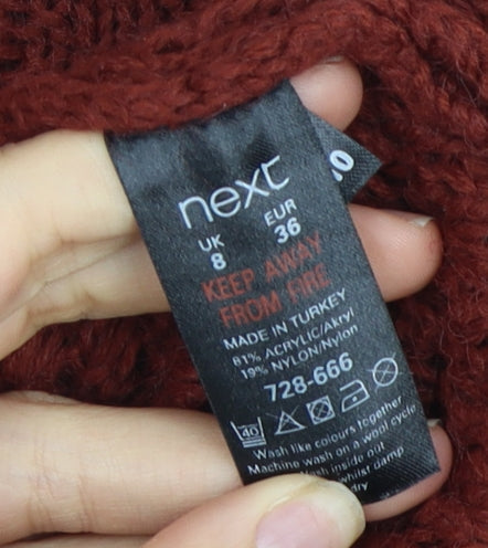 Womens UK Size 8 NEXT Red Pullover Jumper
