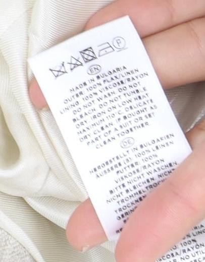 Hobbs Women's Ivory Linen Blazer, Size 12, Lined Two-Button