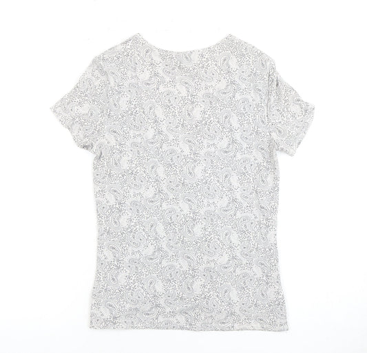 Womens UK Size 8 Laura Ashley Grey Basic Blouse