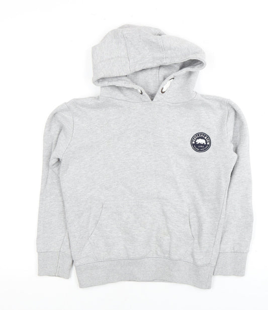 SoulCal&Co Boys Grey Pullover Hoodie, Logo, 9-10 Years