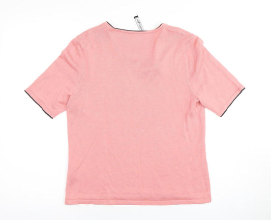 Jacques Vert Women's Pink Short Sleeve Top
