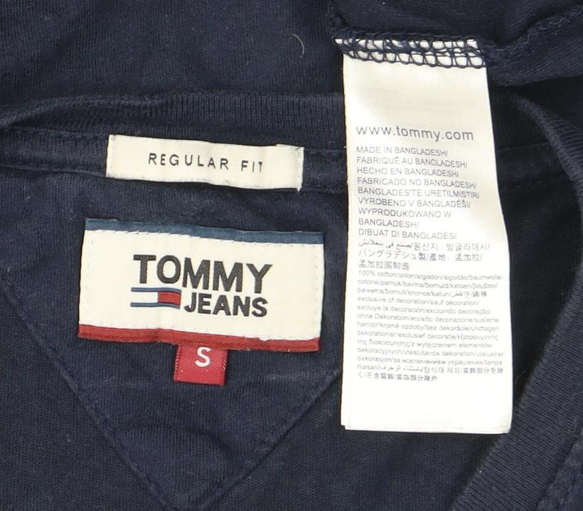 Mens UK Size S Tommy Jeans Blue T-Shirt