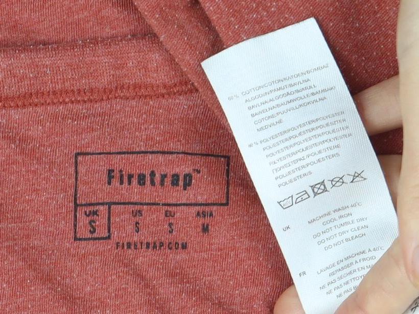 Mens UK Size S Firetrap Red T-Shirt