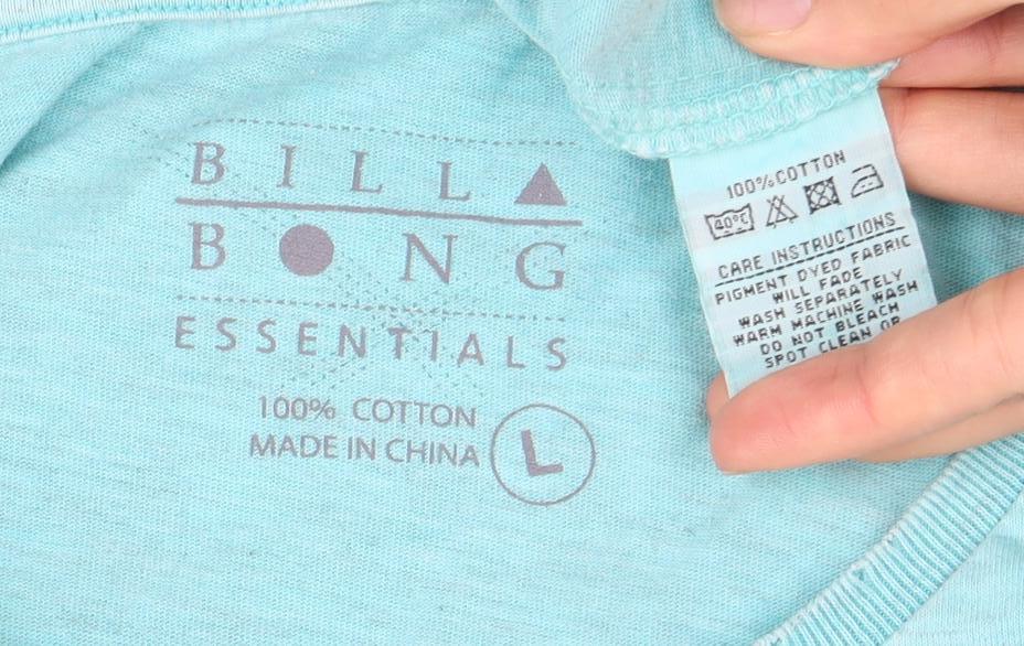Mens UK Size L Billabong Blue T-Shirt