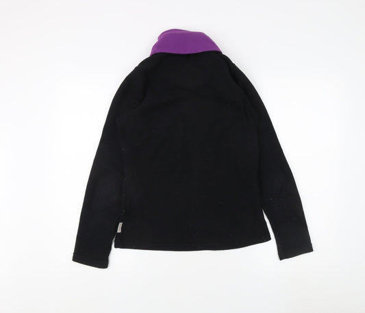 Decathlon Women's Black Mock Neck Fleece Sweatshirt S