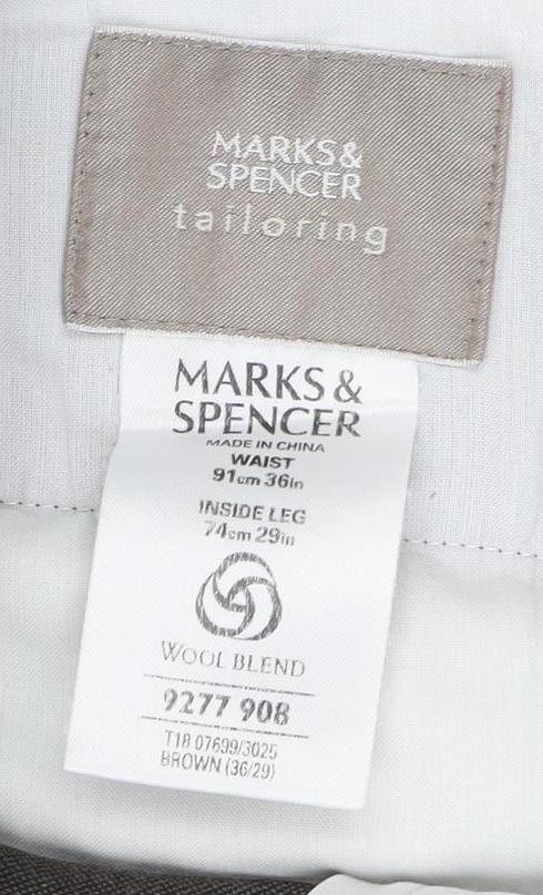 Marks and Spencer Men's Brown Dress Pants Size 36