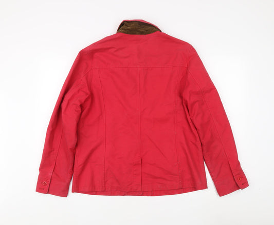 Womens UK Size M Lands' End Red Basic Jacket