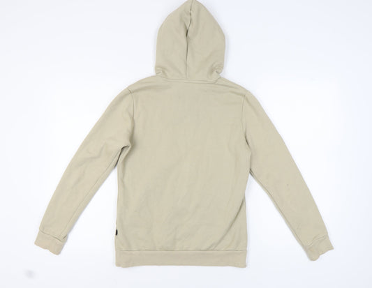 Puma Unisex Beige S Hoodie, Logo Accent