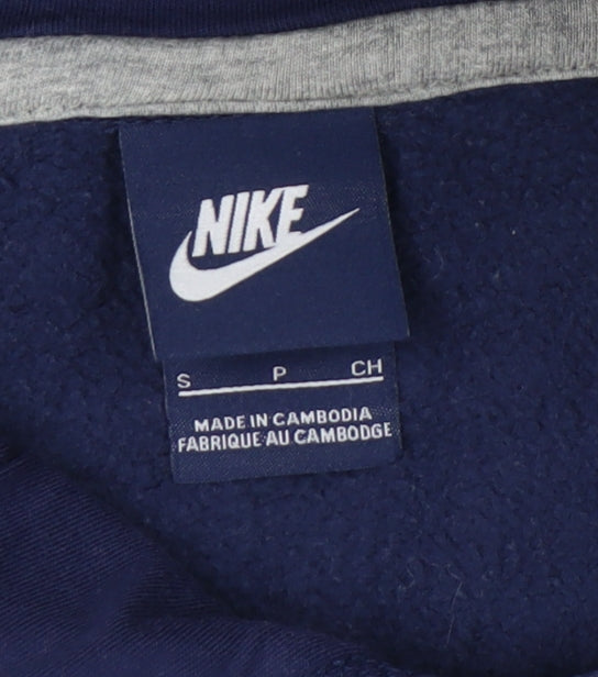 Mens UK Size S Nike Blue Pullover Hoodie