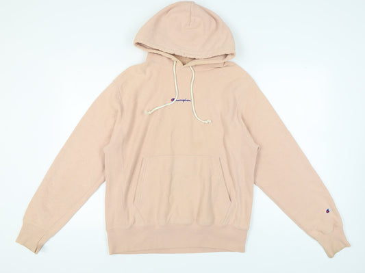 Additional front view of Champion Beige Pullover Hoodie Medium unisex