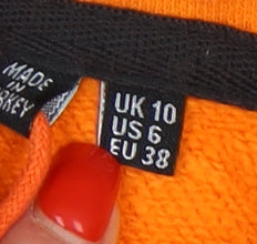 Superdry Women's Orange Pullover Hoodie, Size 10