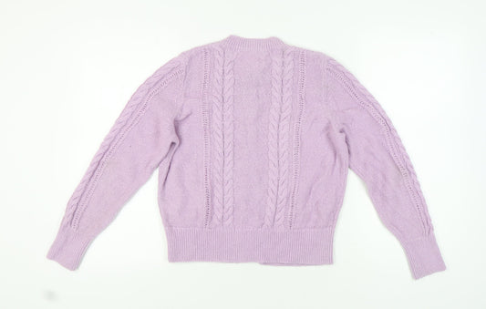 Womens UK Size S AND/OR Purple Cardigan Jumper