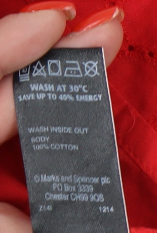 Marks and Spencer Women's Red Midi Pencil Skirt