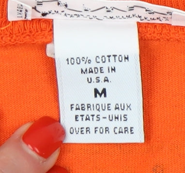Unisex Adults UK Size M Express Orange Basic T-Shirt