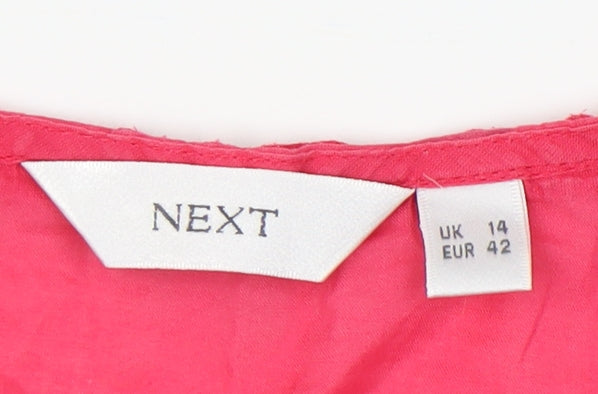 Womens UK Size 14 NEXT Red Basic Blouse