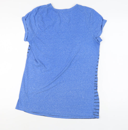 Womens UK Size 16 By Henry Holland Blue Basic T-Shirt