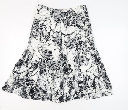 Per Una Women's Multicoloured A-Line Midi Skirt, Size 12