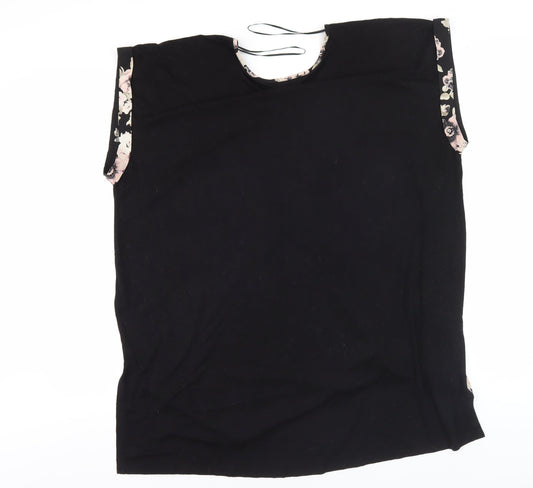 New Look Women's Black Floral Sleeveless Top